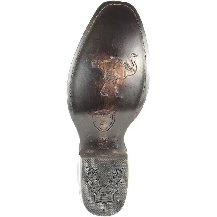 Botas de Avestruz Original con Venado Horma Dubai WW-279F0338