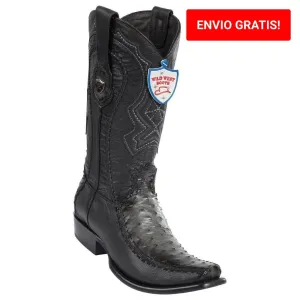 Botas de Avestruz Original con Venado Horma Dubai WW-279F0338
