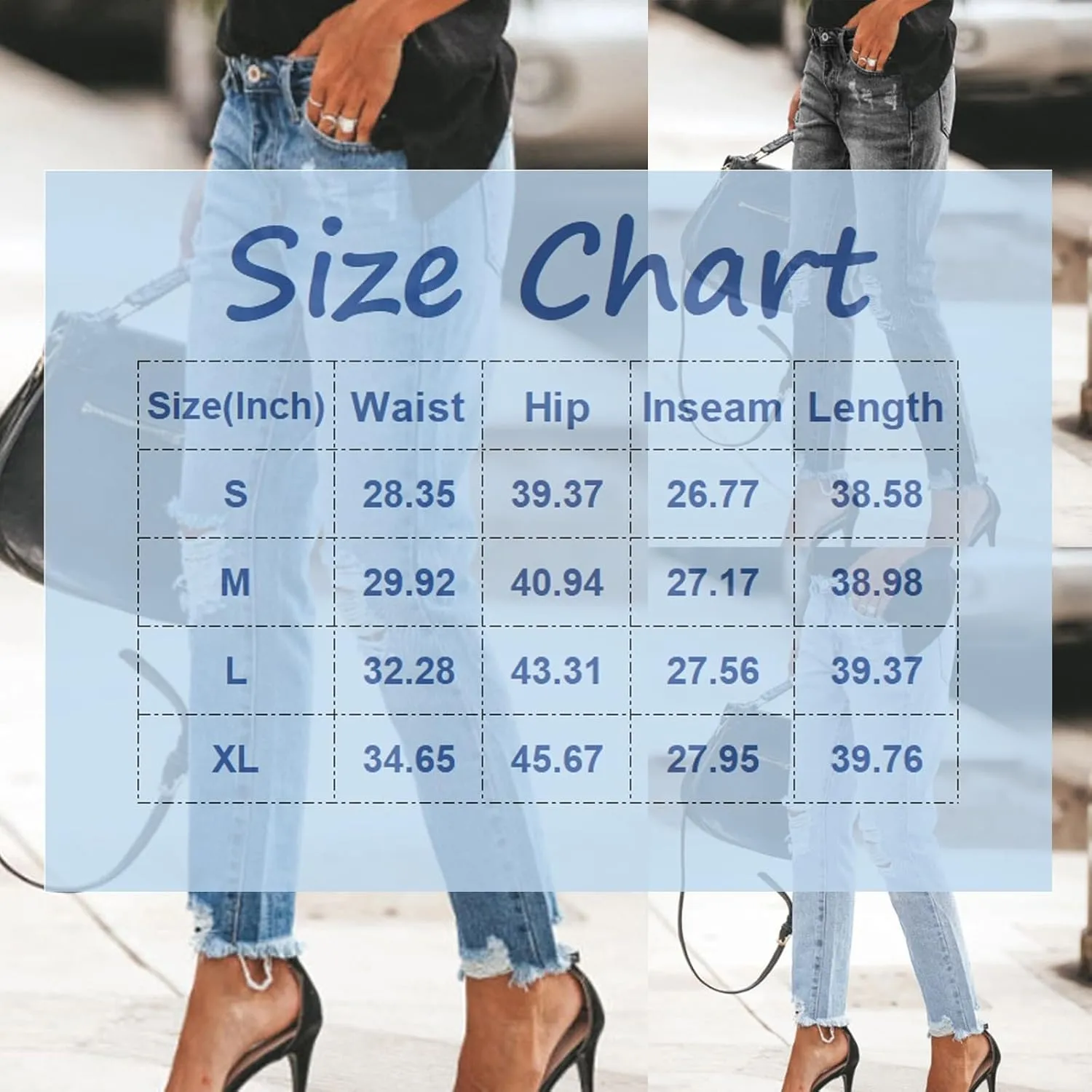 Capri Jeans for Women Stretchy Mid Rise Ripped Jeans Straight Leg Cropped Jean Raw Hem Distressed Denim Capri Pants
