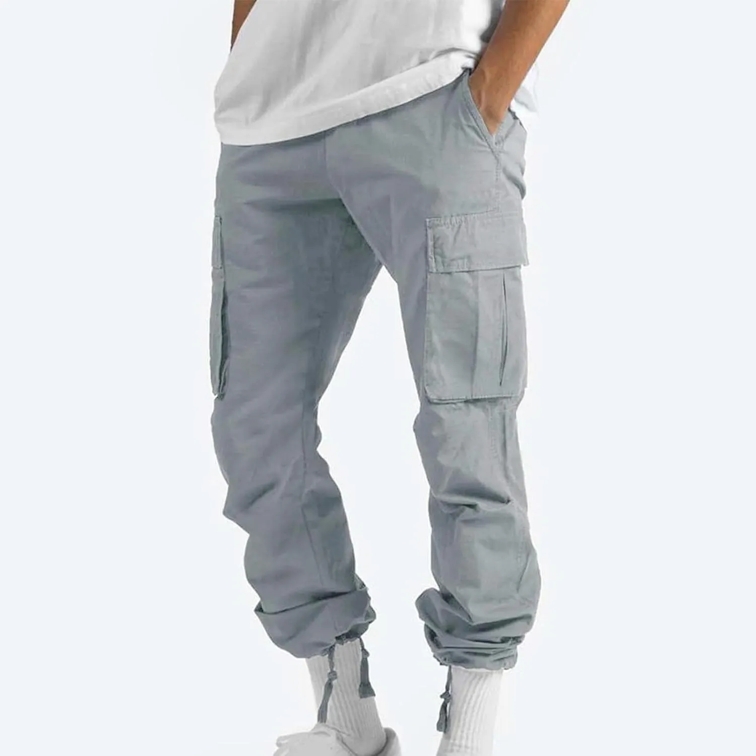 Cargo Pants for Men Casual Straight Leg Pants with Pockets Hiking Joggers Sweatpants Athletic Stretch Tactical Pants