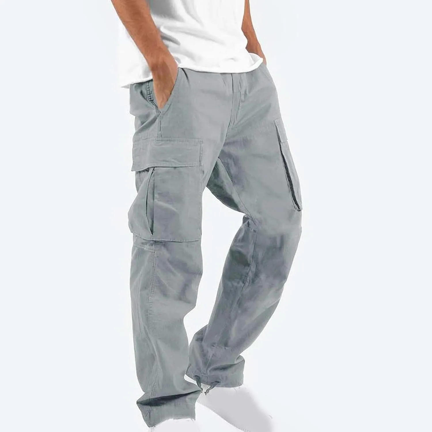 Cargo Pants for Men Casual Straight Leg Pants with Pockets Hiking Joggers Sweatpants Athletic Stretch Tactical Pants