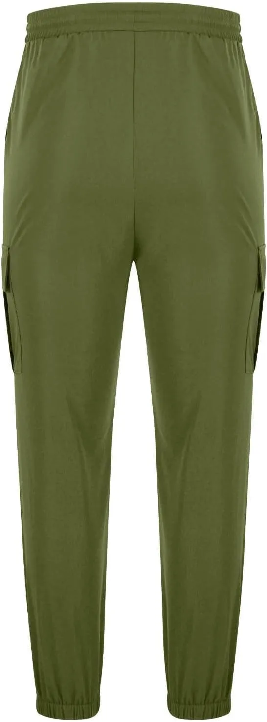 Casual Jogger Pants for Men Breathable Relaxed Fit Chino Outdoor Cargo Pants Athletic Loose Fit Twill Jogging Sweatpants