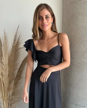 Conjunto de Fiesta Sole Lycra Dupont Negro