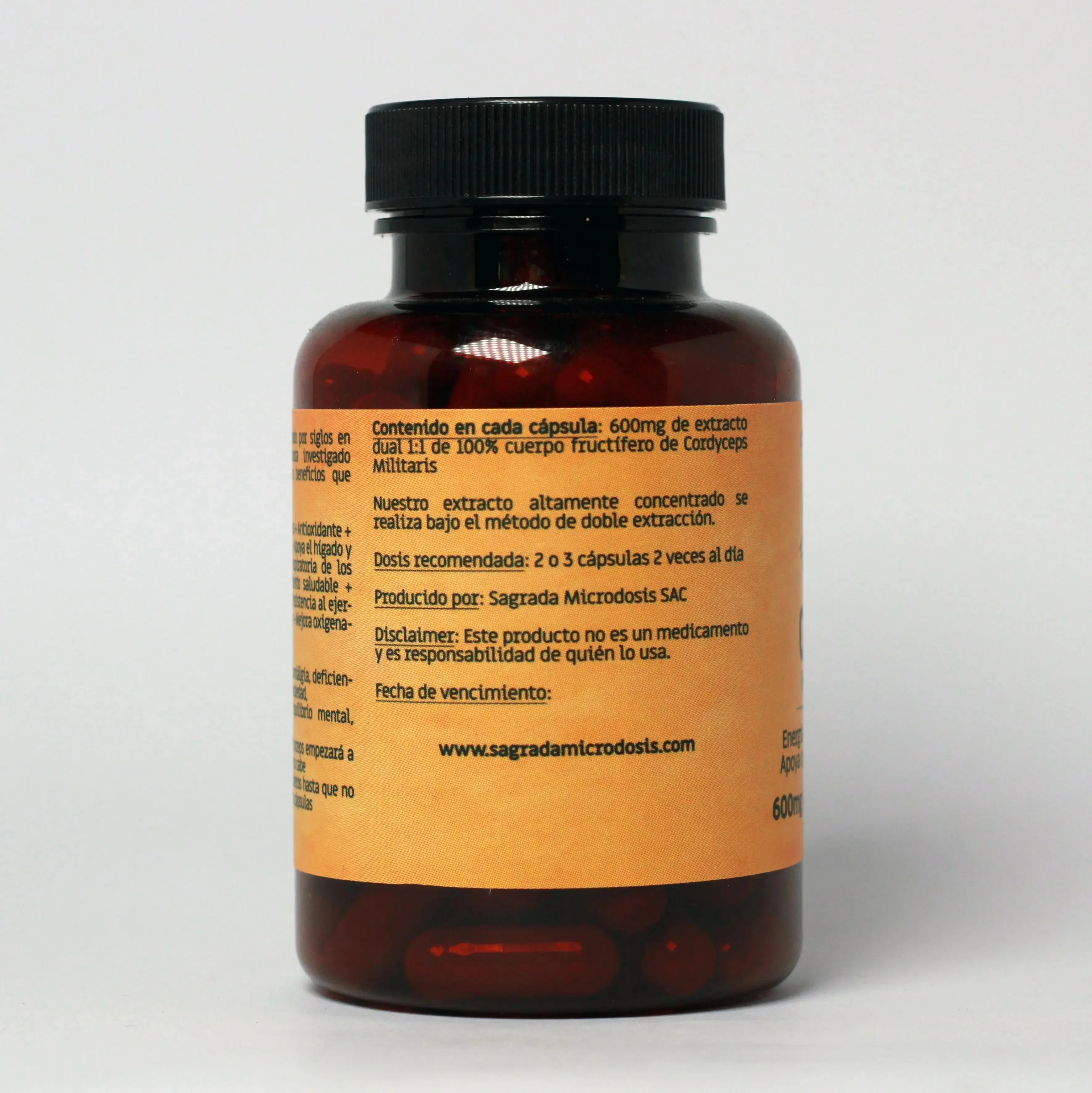 Cordyceps (Extracto 1.1) 600mg - 100 cápsulas
