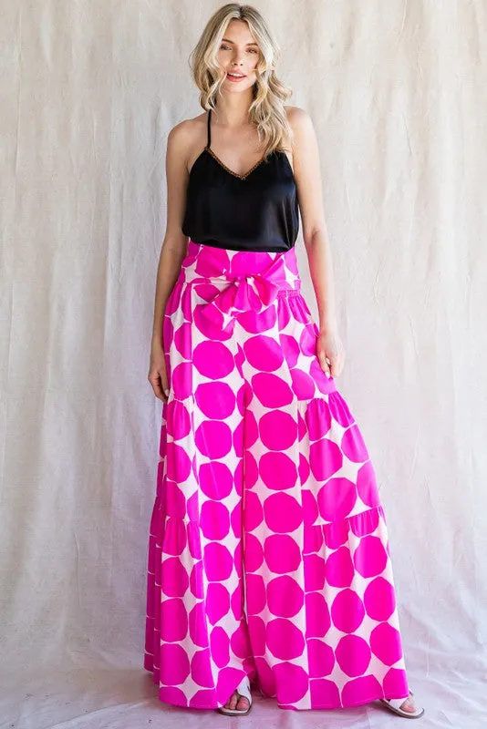 DOT PATTERN PRINT PALAZZO PANTS