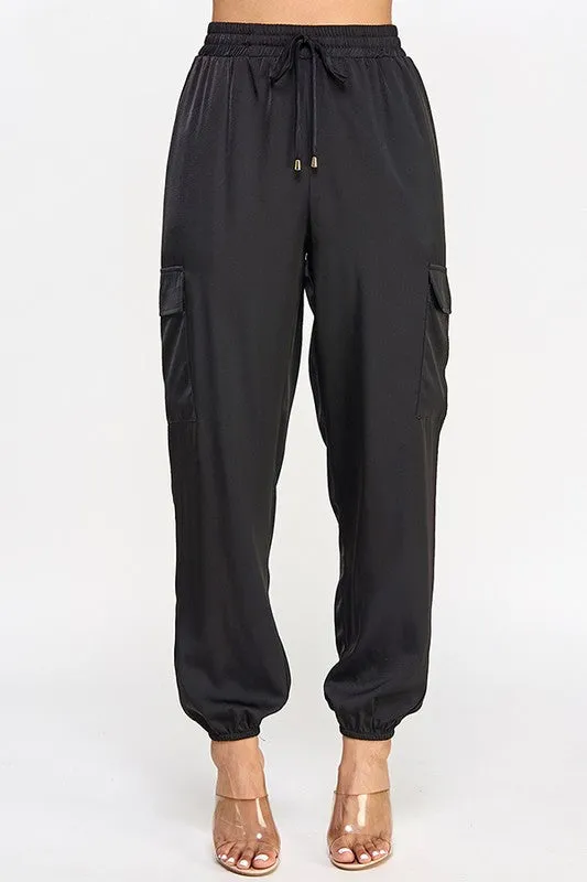 ELASTIC WAIST CARGO PANTS