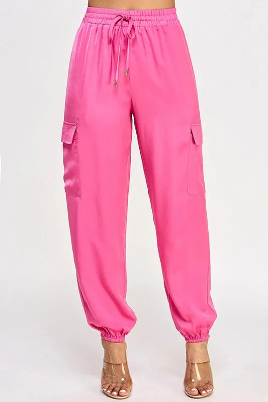 ELASTIC WAIST CARGO PANTS