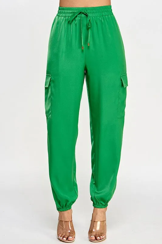 ELASTIC WAIST CARGO PANTS