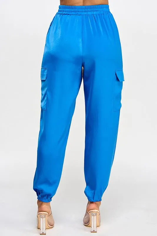 ELASTIC WAIST CARGO PANTS