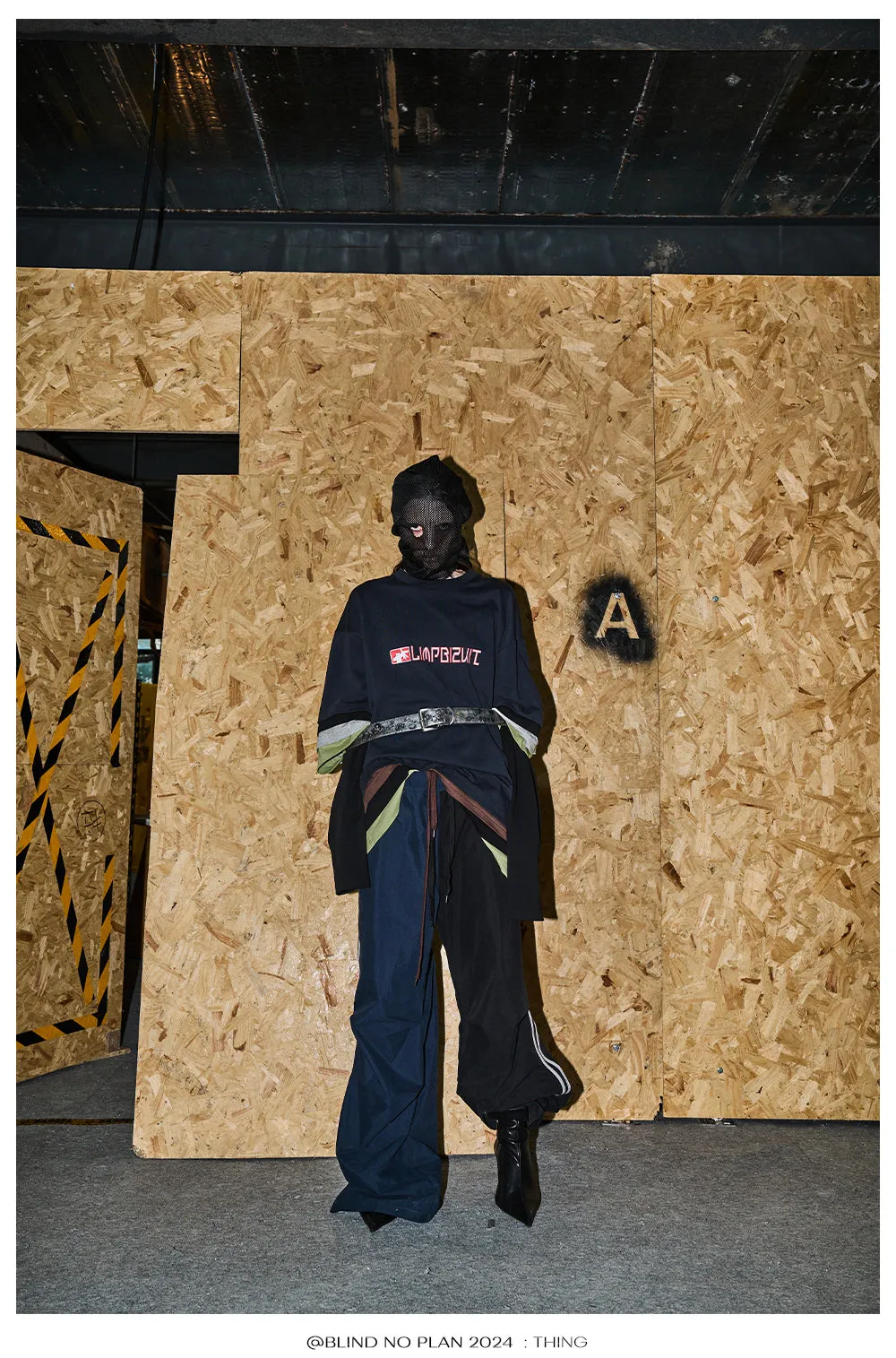 Faux two-piece sports asymmetry pants
