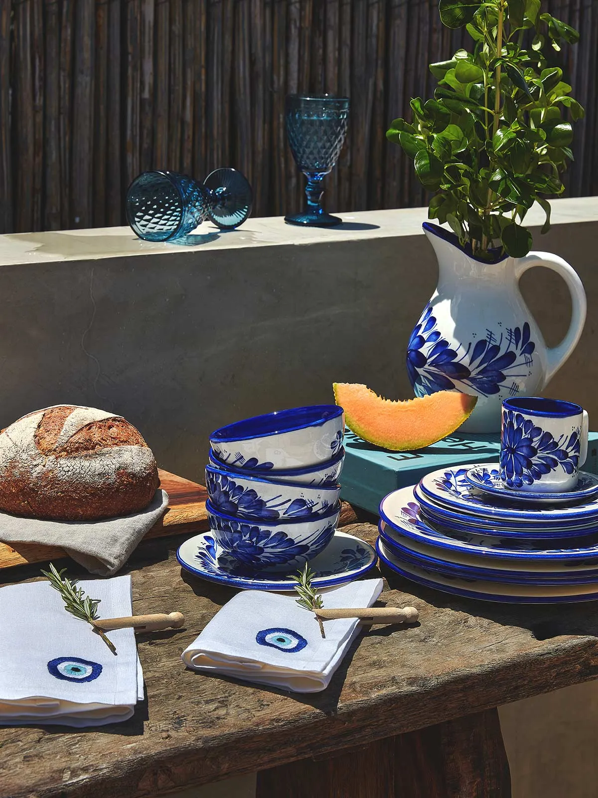 Hand Painted Ceramic Tableware | Azules