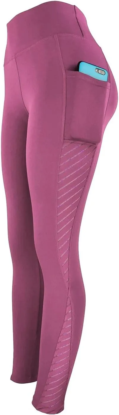 High Waisted Leggings with Pockets for Women Soft Athletic Tummy Control Yoga Pants Running Workout Compression Gym