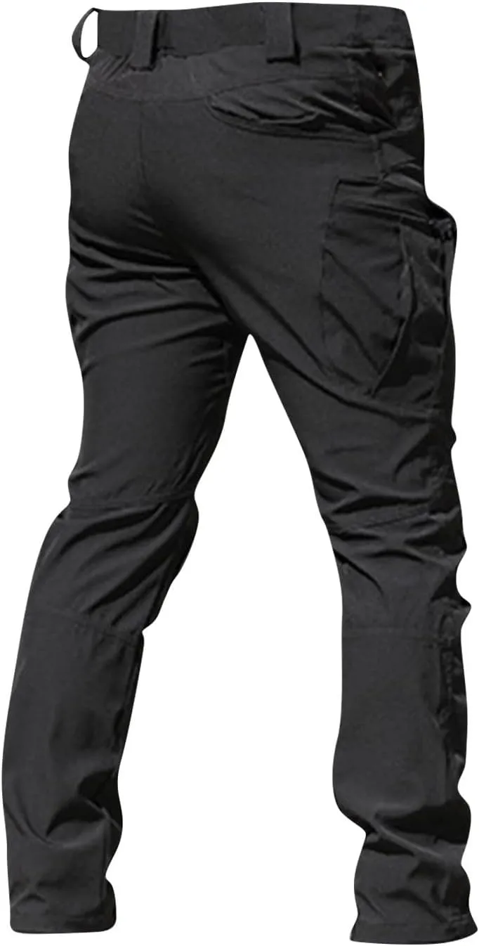 Mens Flexcamo Tactical Waterproof Pant for Men Relaxed Fit Work Camo Hiking Construction Pants Multi Pockets