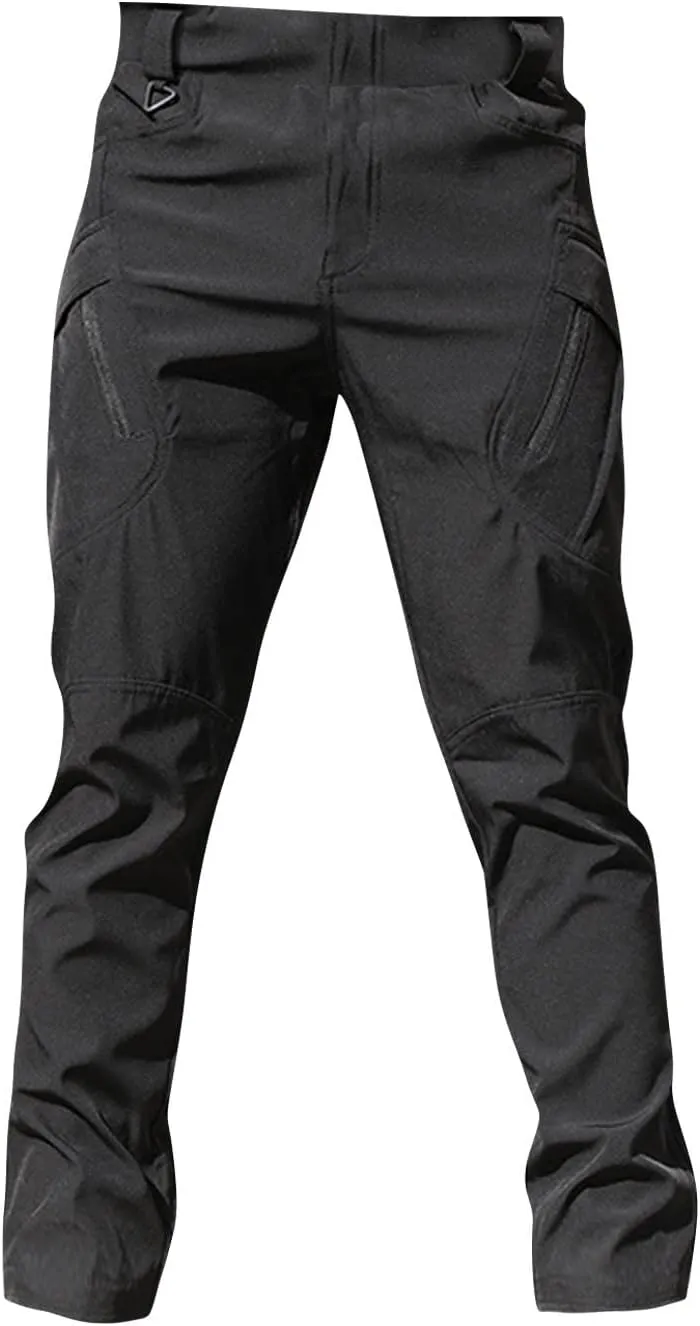 Mens Flexcamo Tactical Waterproof Pant for Men Relaxed Fit Work Camo Hiking Construction Pants Multi Pockets