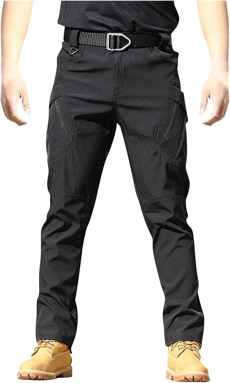Mens Flexcamo Tactical Waterproof Pant for Men Relaxed Fit Work Camo Hiking Construction Pants Multi Pockets