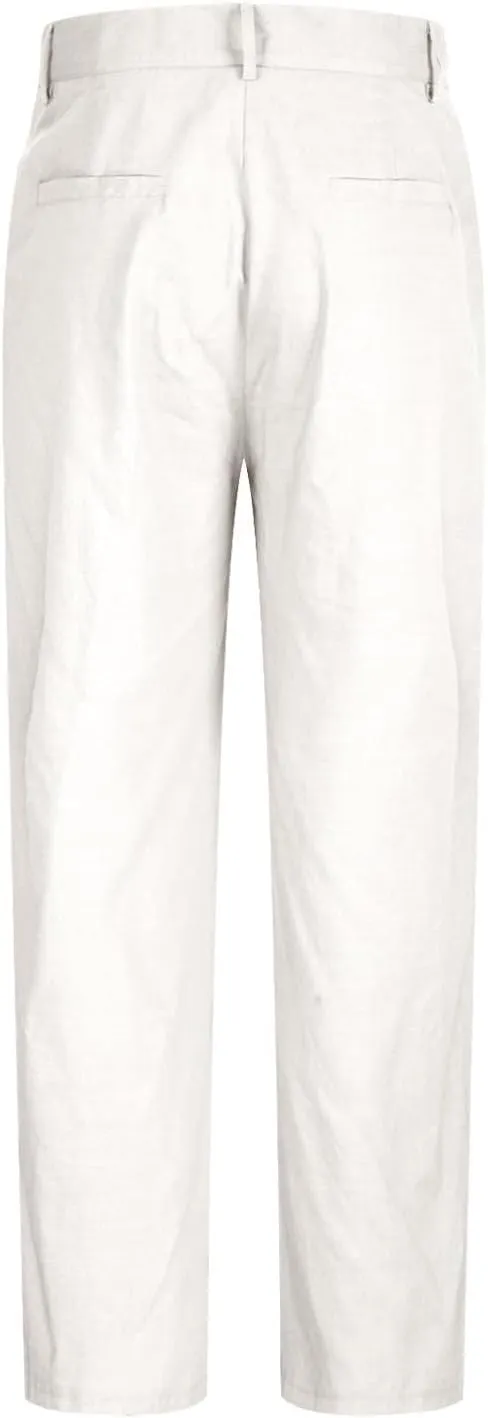 Men's Linen Cotton Pants Relaxed Fit Yoga Pants Summer Casual Beach Trousers with Pockets
