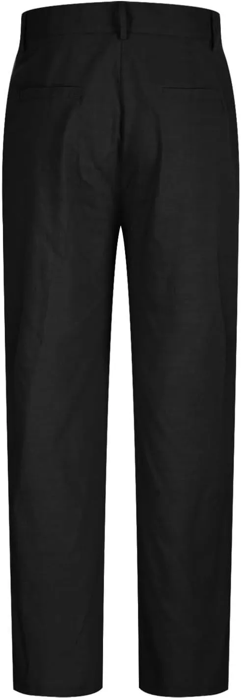 Men's Linen Cotton Pants Relaxed Fit Yoga Pants Summer Casual Beach Trousers with Pockets