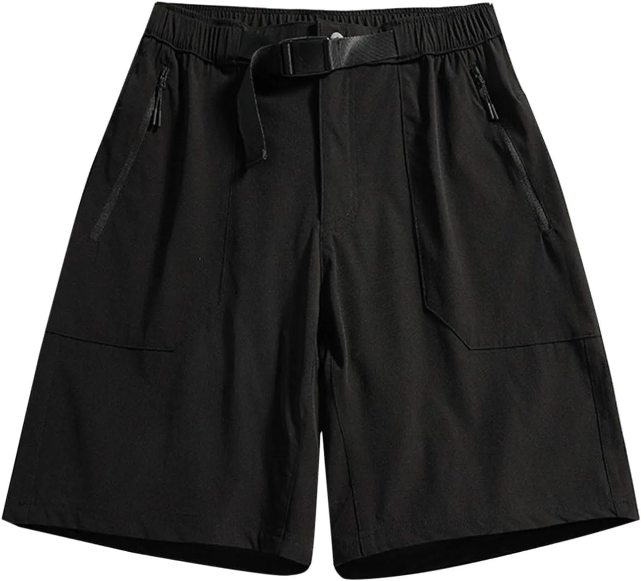 Mens Quick Dry Athletic Running Shorts Gym Workout Athletic Elastic Waist Hybrid Stretch Short Pants with Pockets