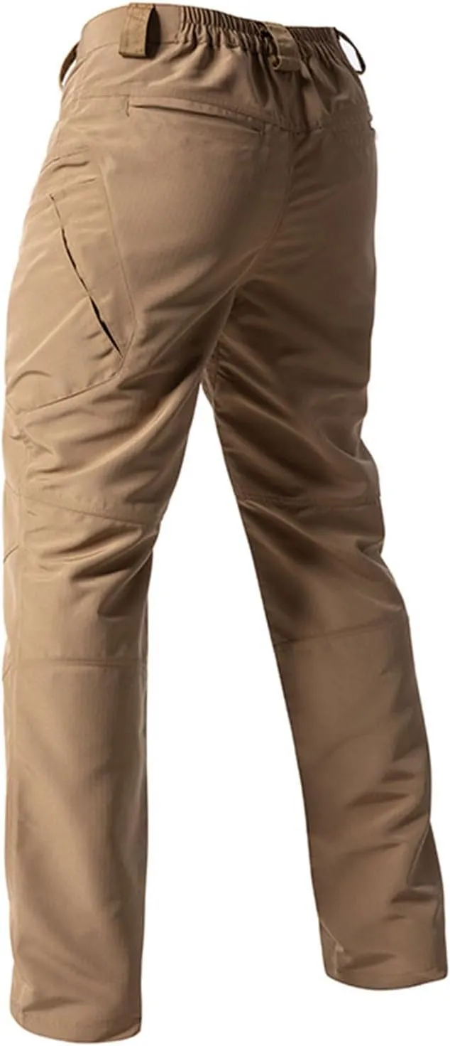 Mens Tactical Pants Flexcamo Water Resistant Quick Dry Carpenter Pants Multi-Pockets Slim Fit Construction Trousers