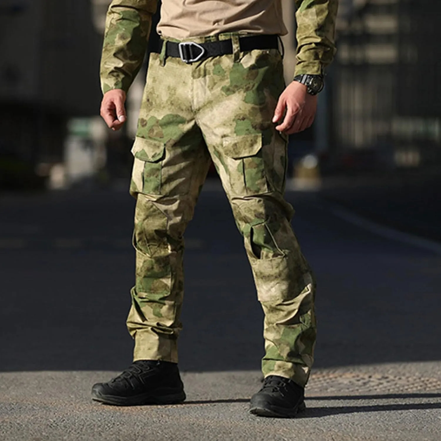 Mens Tactical Work Cargo Pants Stretch Ripstop Waterproof Pants Pockets Comfy Utility Outdoor Apparel