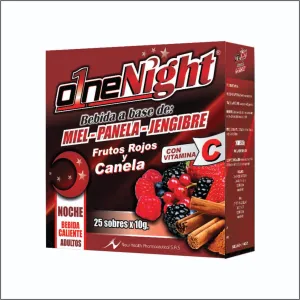 One Night Frutos Rojos Bebida Caliente Pague 24 Lleve 30 Caja x30 sobres
