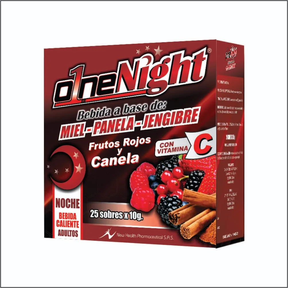 One Night Frutos Rojos Bebida Caliente Pague 24 Lleve 30 Caja x30 sobres