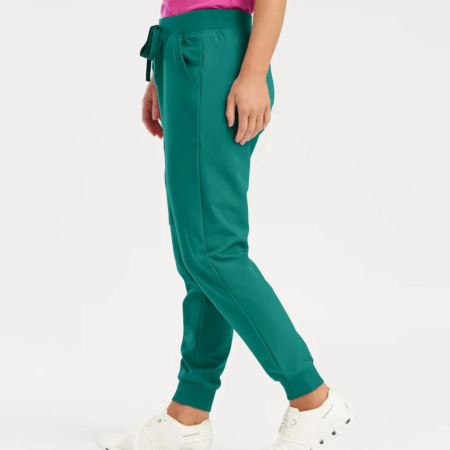 Scrubs for Women Workwear Revolution, Drawstring Cargo Pants Soft Stretch Moisture Wicking Healthcare Scrub Joggers