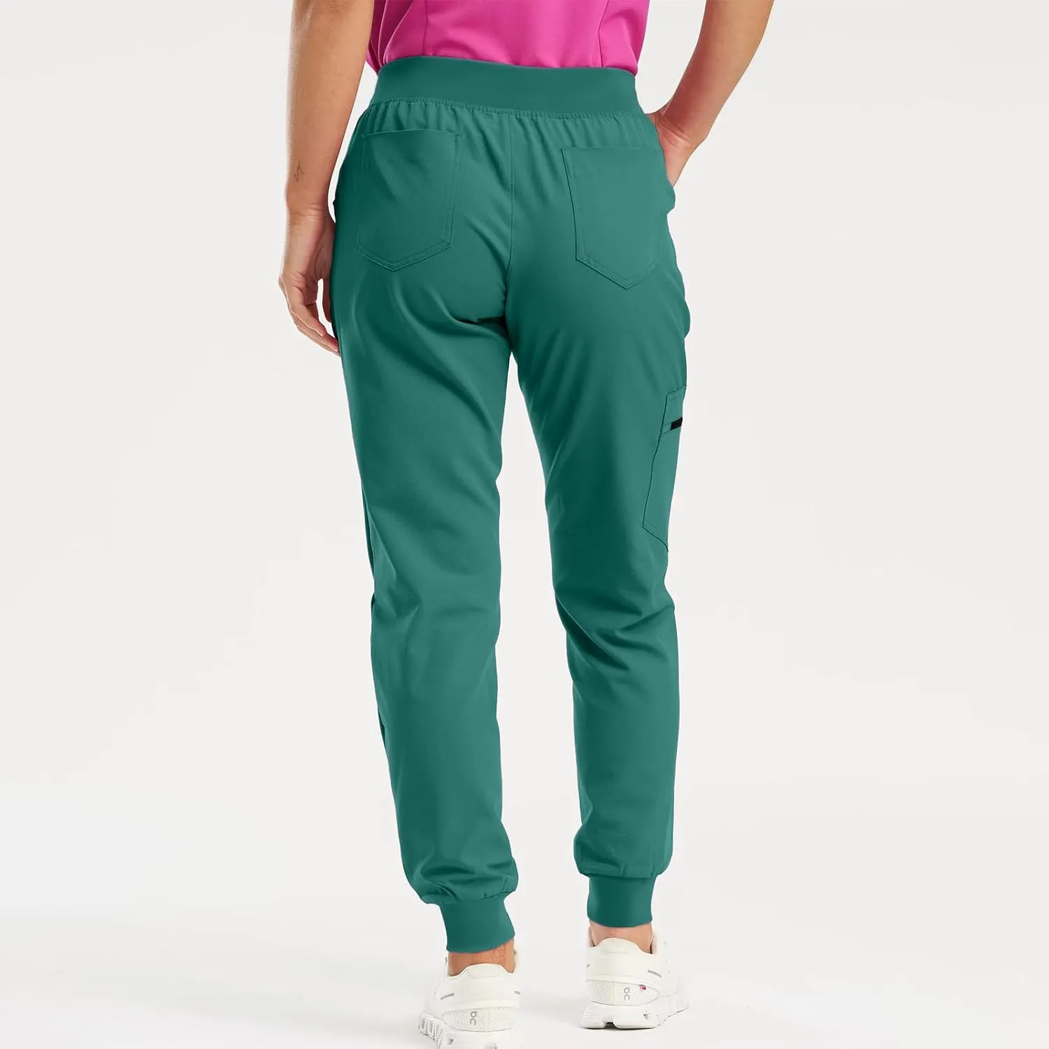 Scrubs for Women Workwear Revolution, Drawstring Cargo Pants Soft Stretch Moisture Wicking Healthcare Scrub Joggers