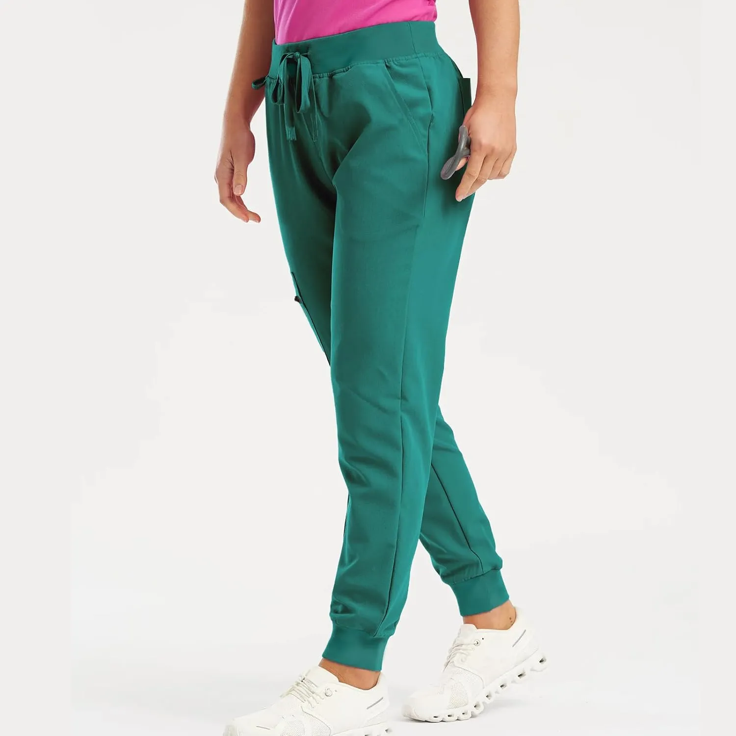 Scrubs for Women Workwear Revolution, Drawstring Cargo Pants Soft Stretch Moisture Wicking Healthcare Scrub Joggers
