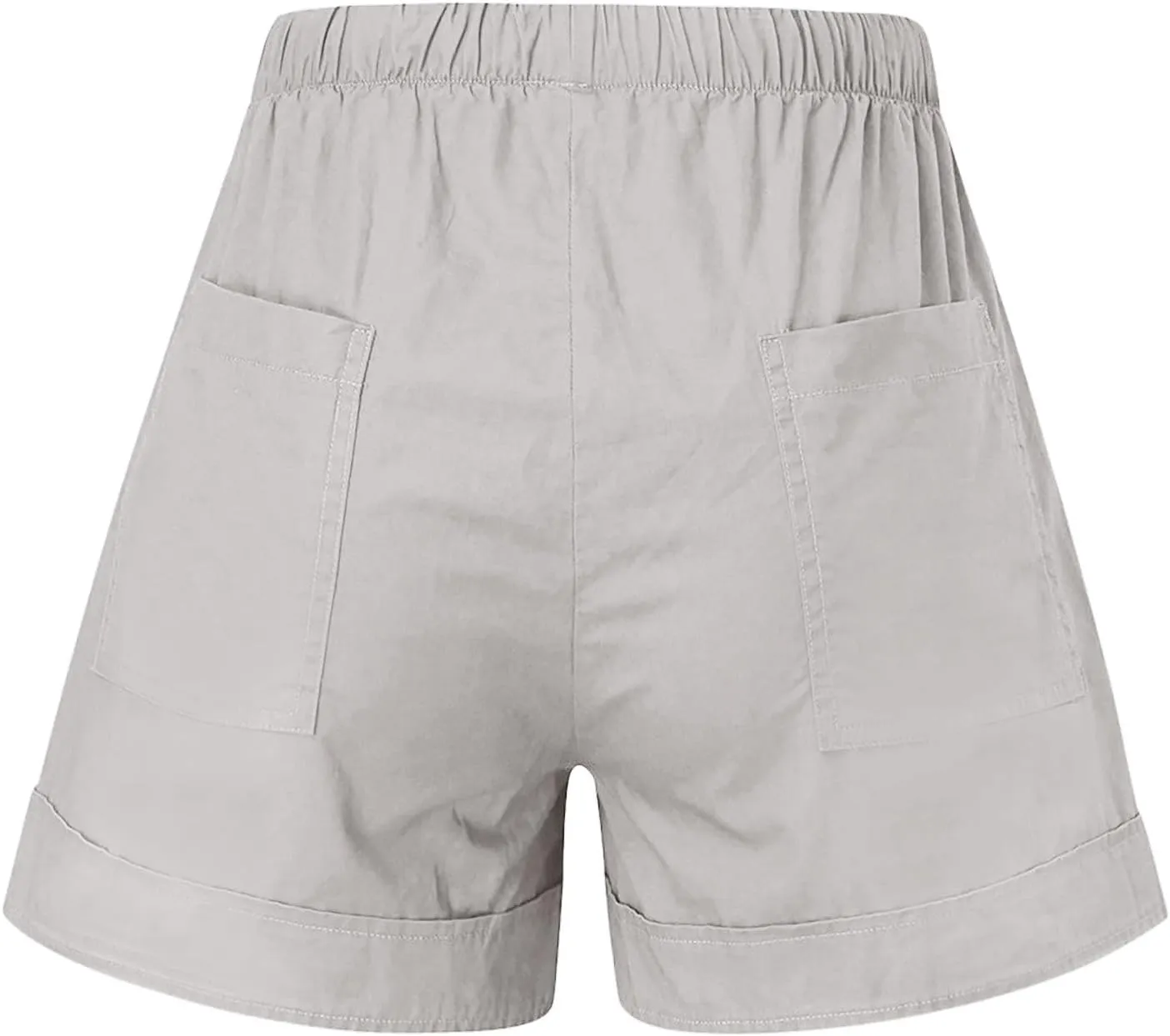 Shorts for Women Trendy 2025 Summer Casual Drawstring Elastic Waist Cotton Linen Plus Size Beach Vacation Clothes