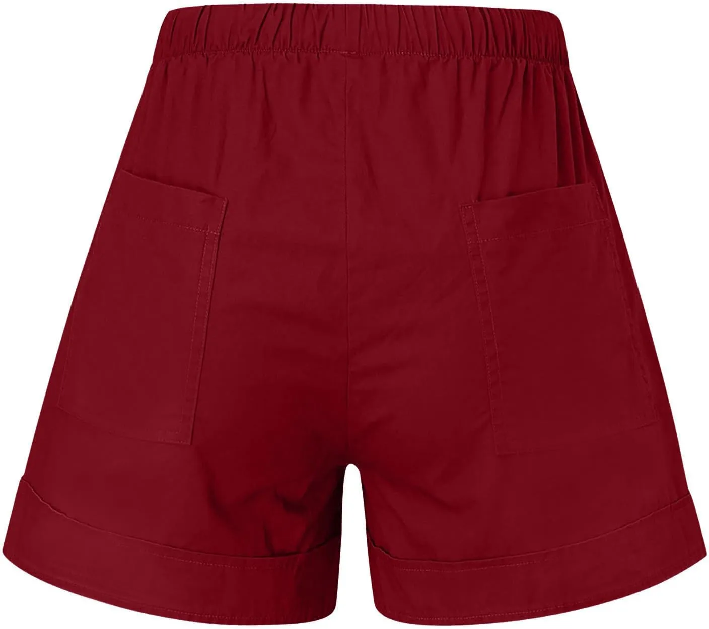 Shorts for Women Trendy 2025 Summer Casual Drawstring Elastic Waist Cotton Linen Plus Size Beach Vacation Clothes