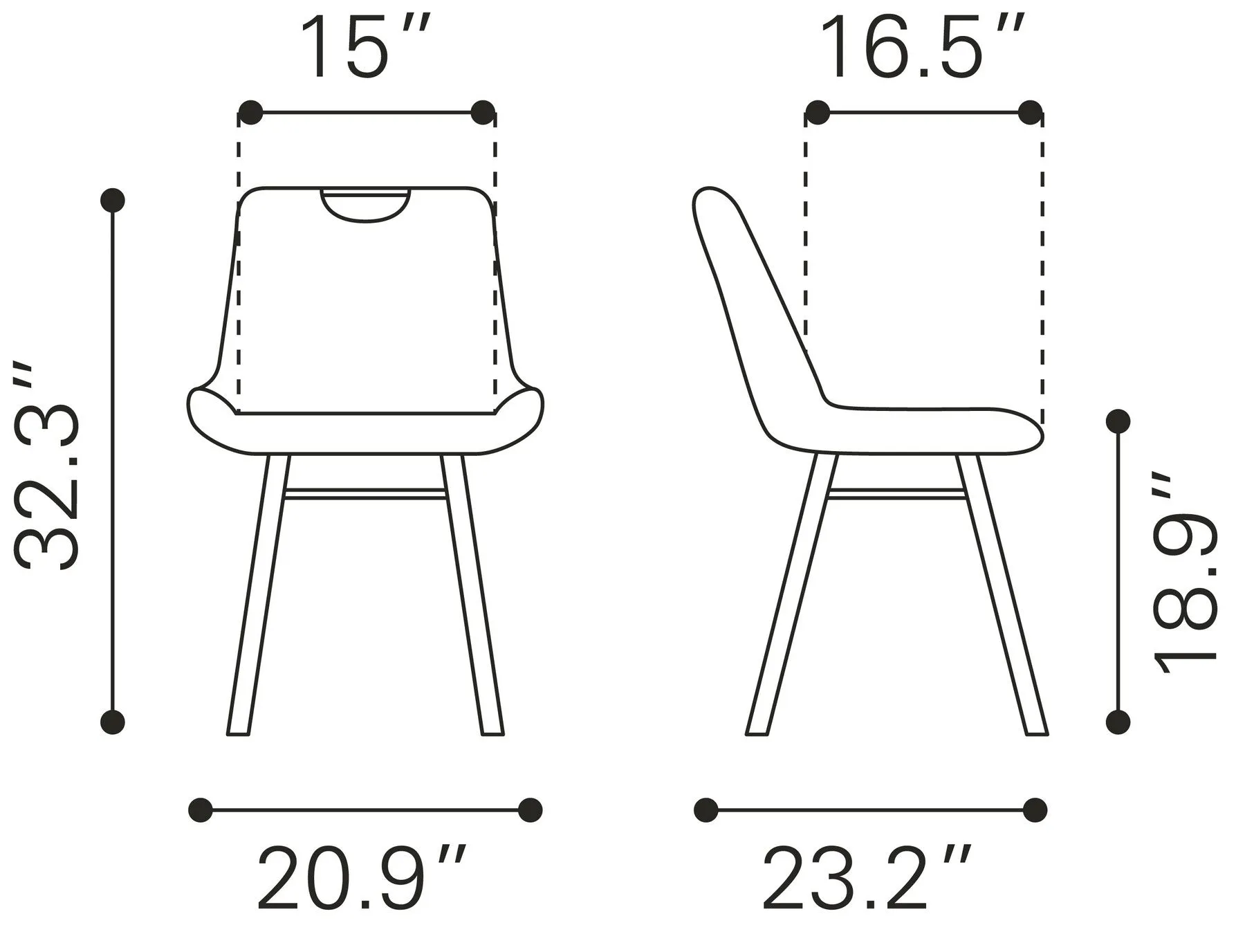 Silla de Comedor Tyler - Azul