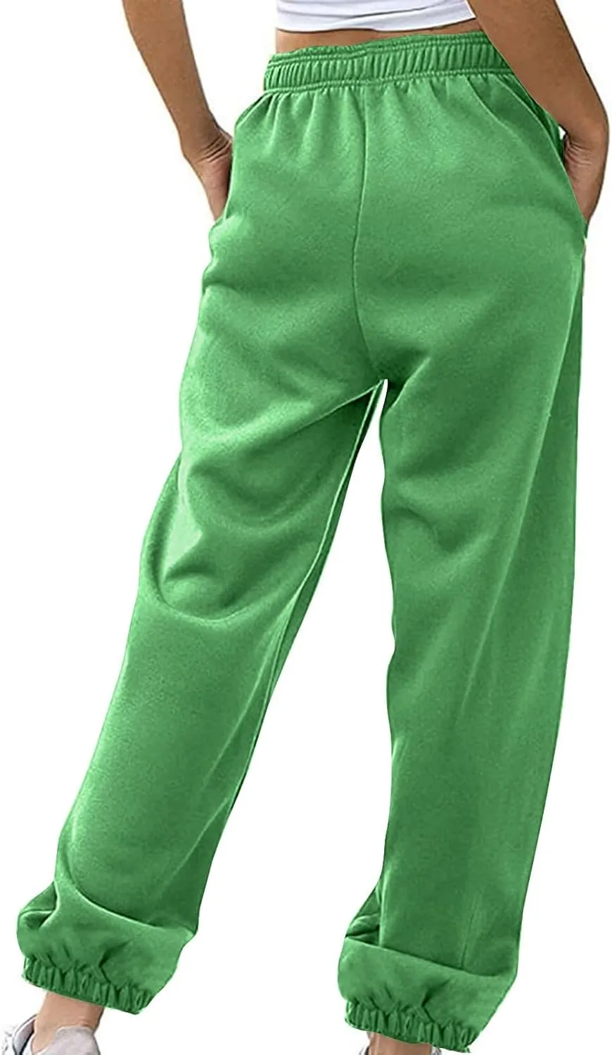 Sweatpants for Women Baggy High Waist Drawstring Cinch Bottom Jogger Loose Casual Comfy Workout Yoga Pant with Pocket
