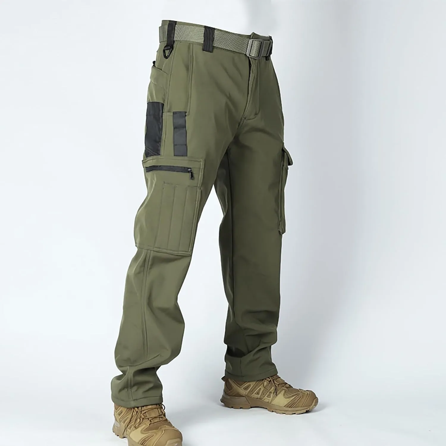 Tactical Work Cargo Pants for Men Ripstop Waterproof Stretch Pants Elastic Waist Comfortable Utility Outdoor Apparel