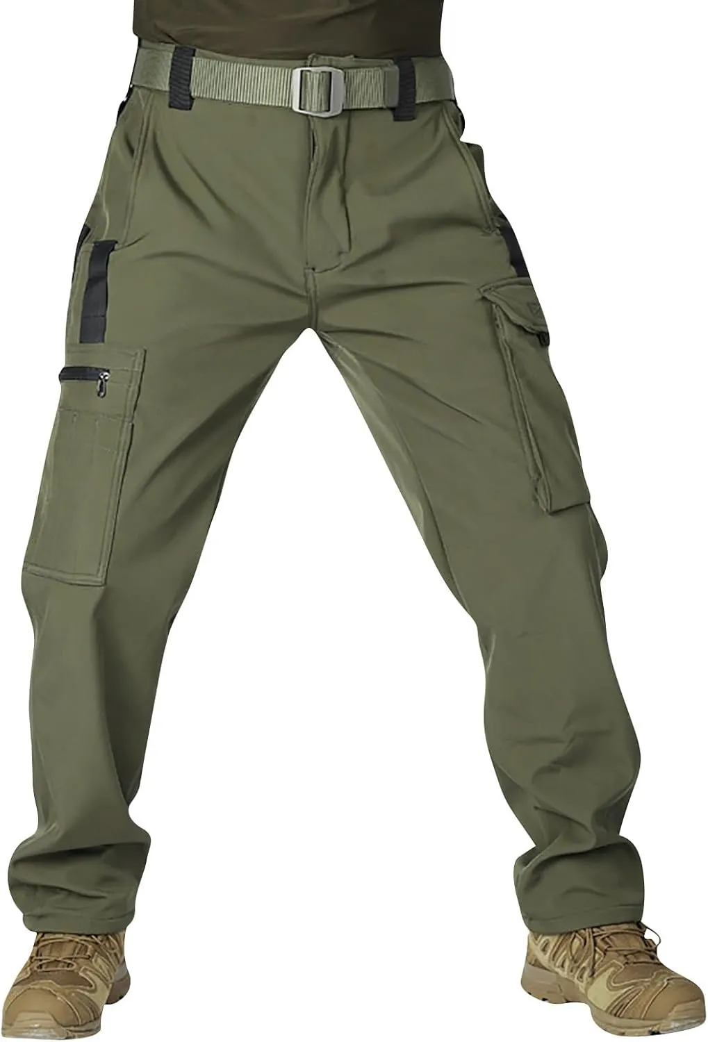 Tactical Work Cargo Pants for Men Ripstop Waterproof Stretch Pants Elastic Waist Comfortable Utility Outdoor Apparel