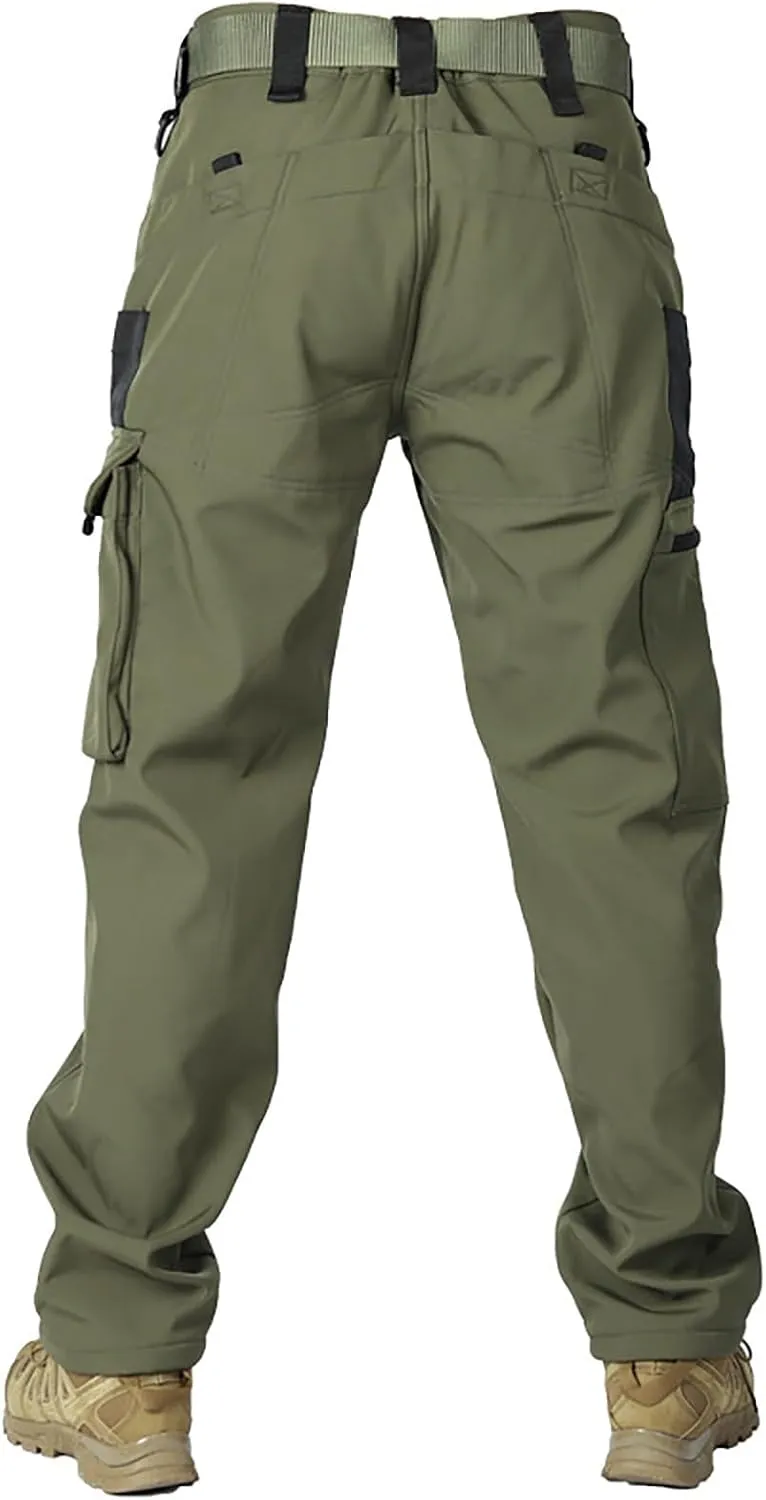Tactical Work Cargo Pants for Men Ripstop Waterproof Stretch Pants Elastic Waist Comfortable Utility Outdoor Apparel