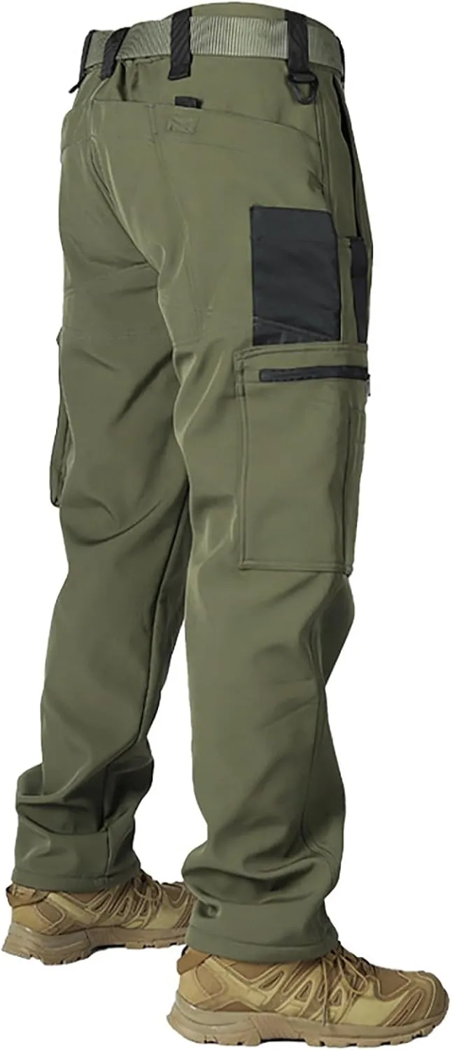 Tactical Work Cargo Pants for Men Ripstop Waterproof Stretch Pants Elastic Waist Comfortable Utility Outdoor Apparel