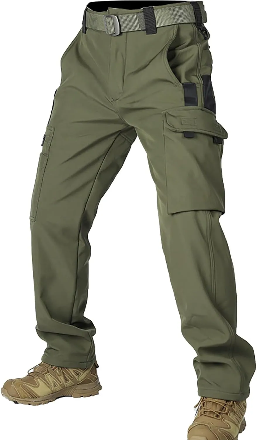 Tactical Work Cargo Pants for Men Ripstop Waterproof Stretch Pants Elastic Waist Comfortable Utility Outdoor Apparel