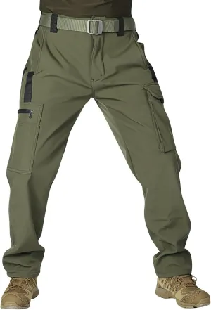 Tactical Work Cargo Pants for Men Ripstop Waterproof Stretch Pants Elastic Waist Comfortable Utility Outdoor Apparel