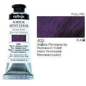 Vallejo pintura acrilica 60ml 403 violeta permanente