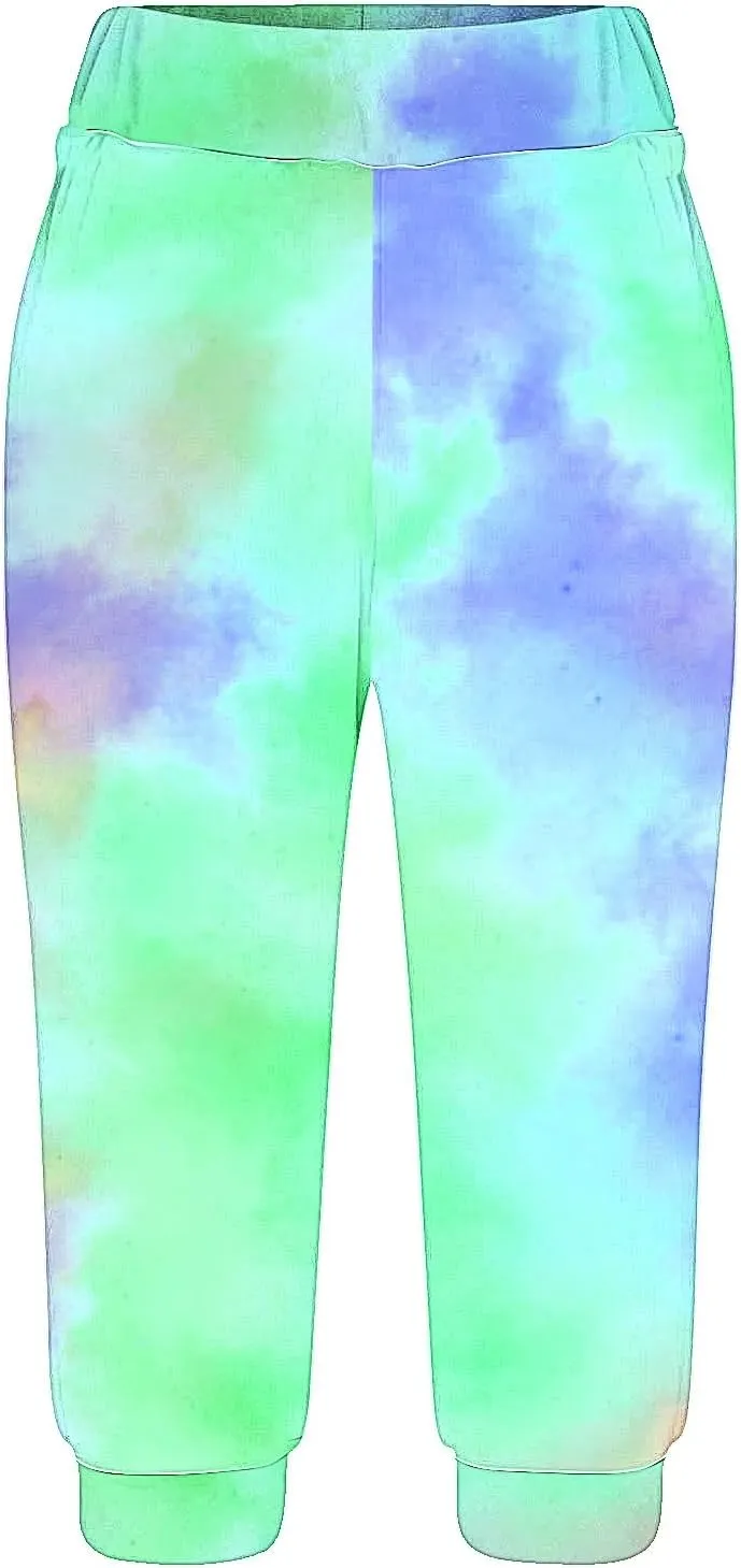 Women Irregular Striped Capris Pant Summer High Elastic Gaucho Sweatpants Side Pocket Yoga Trouser Lightweight Pants