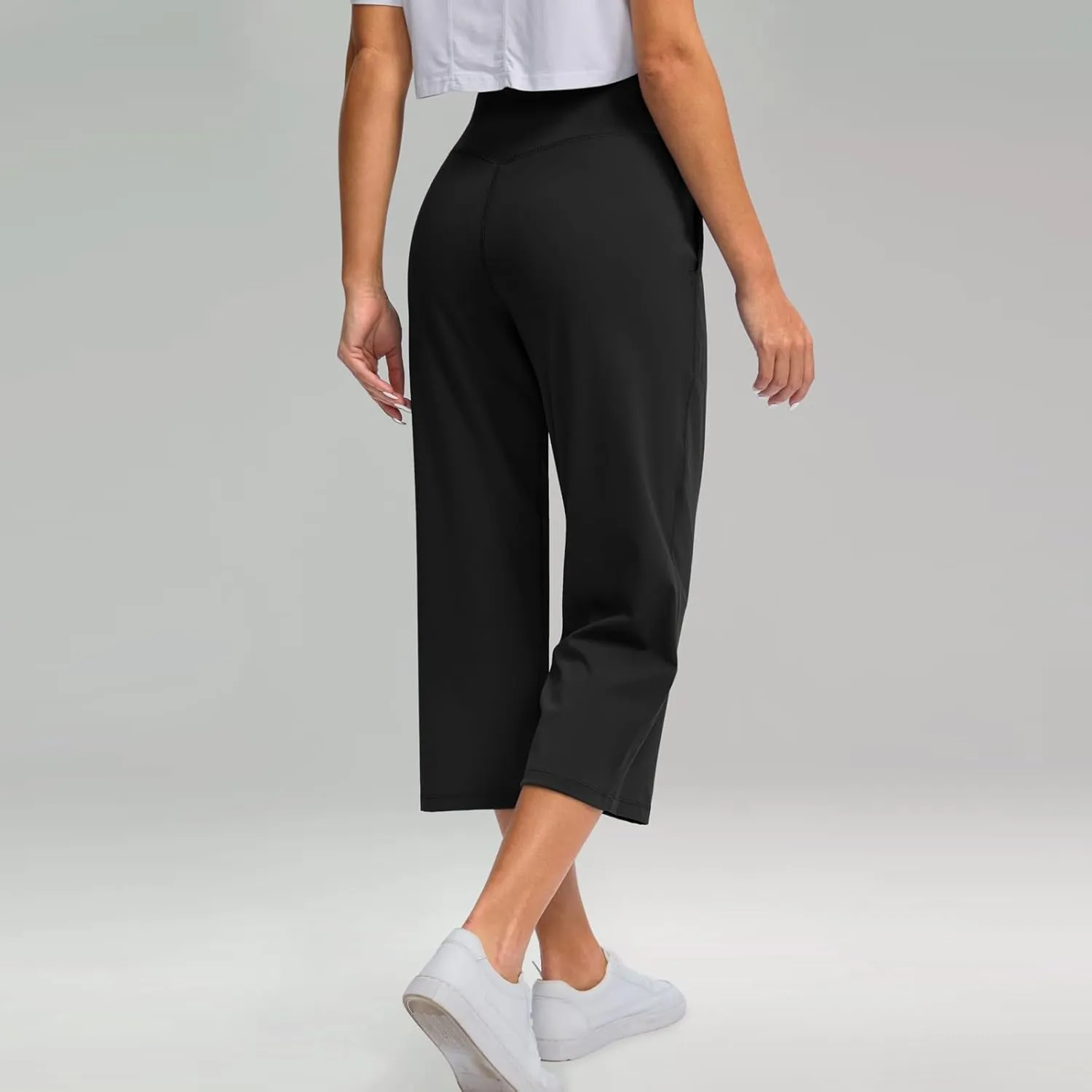 Women's High Waist Casual Wide Leg Loose Palazzo Regular Capris Pants 2025, S-3XL